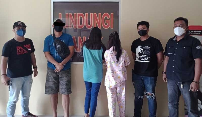 Diduga Terlibat Prostitusi Online, 1 Pria dan 2 Gadis di Manado Ditangkap Tim Macan