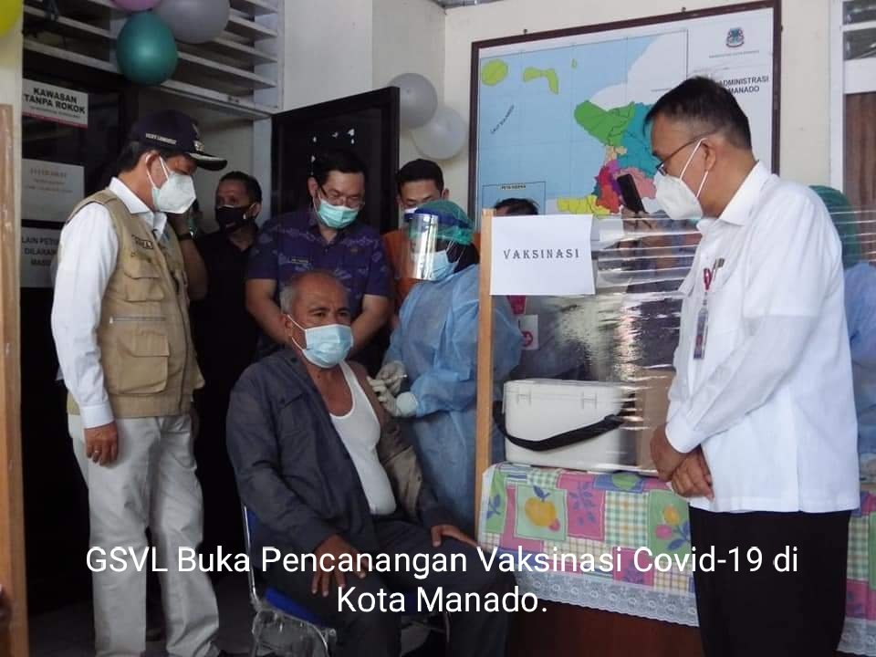 GSVL Buka Pencanangan Vaksinasi Covid-19 di Kota Manado