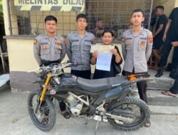 Polresta Jayapura Kota Berhasil Kembalikan 1 Unit Motor Kawasaki KLX 150 Kepada Pemiliknya