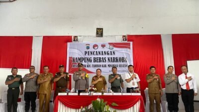 Polres Minsel Canangkan Desa Wuwuk Sebagai Kampung Bebas Narkoba