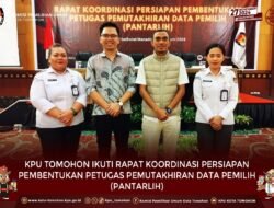 Komisioner KPU Tomohon “Rojer Datu” Hadiri Rakor Persiapan Pembentukan PPDP