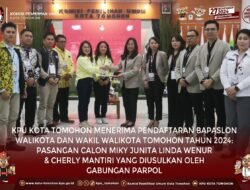 KPU Tomohon Resmi Terima Dokumen Pencalonan Miky Wenur dan Cherly Mantiri