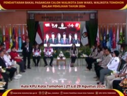 Paslon Caroll Senduk-Sendy Rumajar Resmi Daftar di KPU Tomohon untuk Pemilu 2024