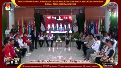 Paslon Caroll Senduk-Sendy Rumajar Resmi Daftar di KPU Tomohon untuk Pemilu 2024