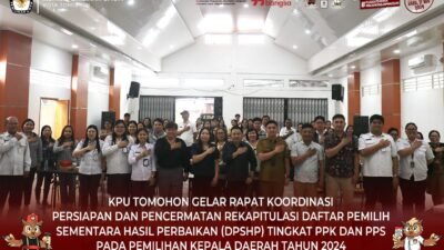 Rapat Koordinasi KPU Kota Tomohon, Persiapan Rekapitulasi DPSHP Pilkada 2024