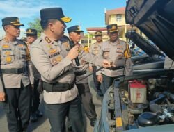 Kapolda Periksa Kesiapan Ranmor Dinas Milik Polresta Manado, Polres Bitung dan Minahasa