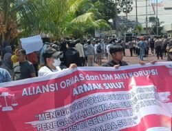 Gabungan Ormas Anti Korupsi, LSM serta Mahasiswa Gelar Aksi Damai Dukung Kapolda Brantas Korupsi 