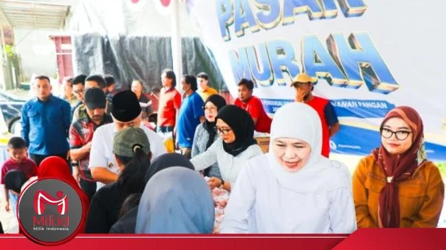 Jaga Daya Beli Warga, Khofifah Gelar Pasar Murah ke-77 di Malang
