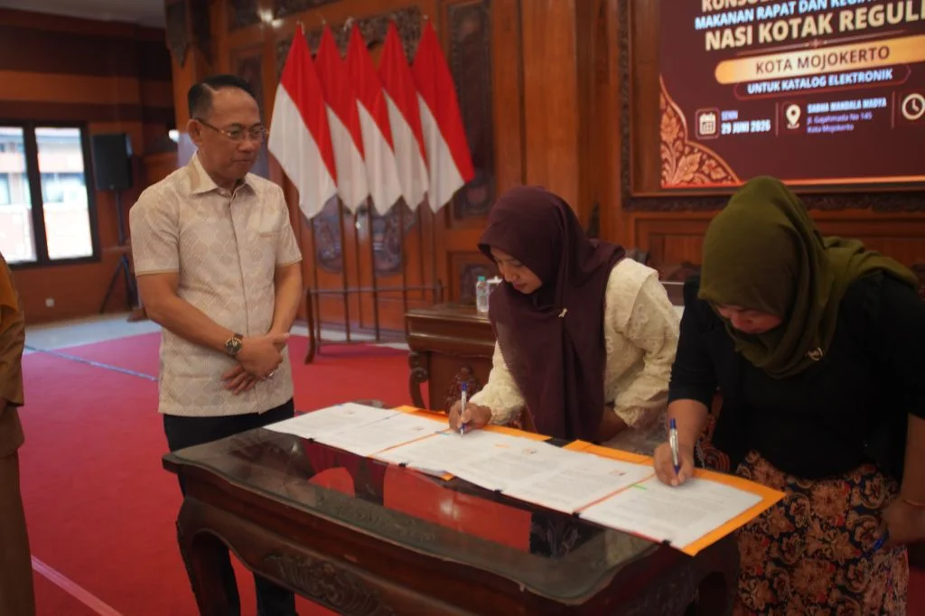 Standarisasi Harga Konsumsi, Pemkot Mojokerto Teken Kontrak Payung dengan 30 Vendor Mamin