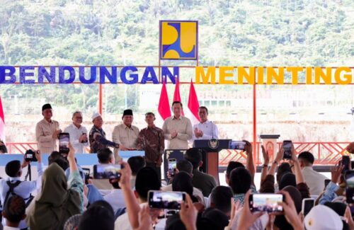 Presiden Prabowo Resmikan 5 Bendungan, AHY Soroti Penguatan Ketahanan Nasional