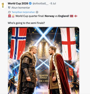 Bentrok Dua Mesin Gol: Kane vs Haaland Ramaikan Perempat Final Piala Dunia 2026!