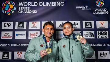 Spektakuler! Veddriq Leonardo & Desak Rita Sabet Emas Kejuaraan Dunia Panjat Tebing Chamonix 2026
