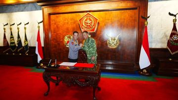 Bukan Bahas Isu Panas, Panglima TNI-Kapolri Gelar Silaturahmi Rutin