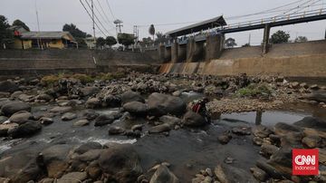 Bendung Katulampa Bogor Kering Kerontang, Debit Air Sungai Ciliwung Nol Cm Akibat Kemarau