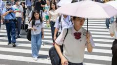 Jepang Alami Hari 'Sangat Panas' Pertama Saat Suhu Tembus 40 Derajat Celsius