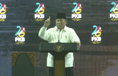 Prabowo Subianto Sindir Tiga Tokoh Politik dengan Kisah Kancil di Harlah PKB