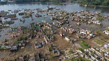 Kampung Tenggelam Bendungan Karian Muncul Kembali Akibat Kemarau Panjang