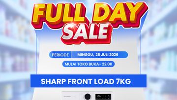 Transmart Gelar Full Day Sale, Diskon Rp 2 Juta untuk Mesin Cuci Sharp 7 Kg