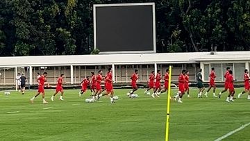 Skuad Garuda Jalani Latihan Pamungkas, Marselino dan Hubner Tinggalkan Lapangan Lebih Awal