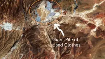 Tumpukan Pakaian Bekas di Atacama Terlihat dari Antariksa