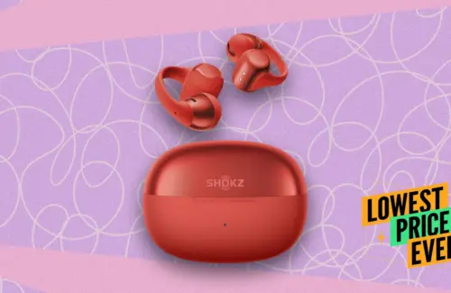 Diskon 30% Sepasang Earbud Shokz OpenDots One Warna Merah
