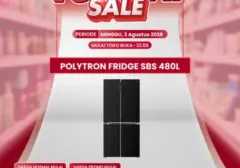 Diskon Besar Kulkas Polytron Side by Side Warnai Transmart Full Day Sale 2 Agustus