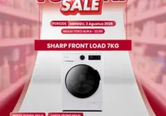 Transmart Gebrak Pasar Elektronik: Mesin Cuci Front Load 7KG Cuma Rp 4 Jutaan di Full Day Sale 2 Agustus