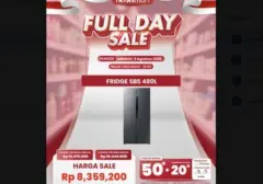 Transmart Full Day Sale: Kulkas Polytron Side by Side Dibanderol Harga Spesial