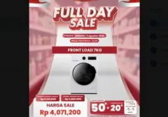 Transmart Gelar Full Day Sale 9 Agustus, Diskon Besar-besaran untuk Mesin Cuci dan Kebutuhan Rumah Tangga