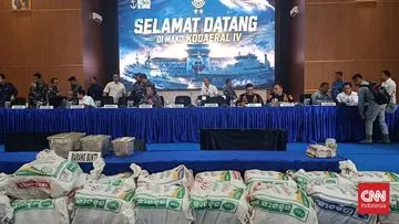 Koarmada RI Sita 1,3 Ton Narkoba di Perairan Kepri