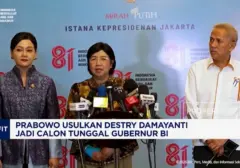 Prabowo Subianto Ajukan Destry Damayanti sebagai Calon Tunggal Gubernur Bank Indonesia