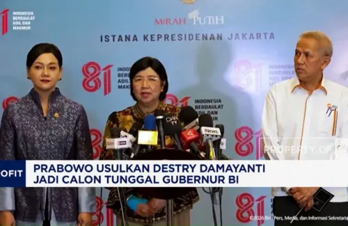 Prabowo Subianto Ajukan Destry Damayanti sebagai Calon Tunggal Gubernur Bank Indonesia