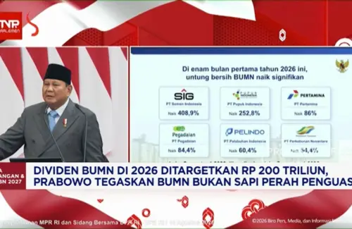 Dividen BUMN Melonjak, Prabowo Tegaskan Tak Boleh Dijadikan 'Sapi Perah'