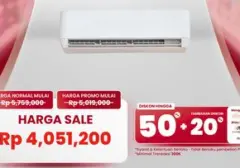 Transmart Full Day Sale Tawarkan AC 1 PK dengan Diskon Menggiurkan