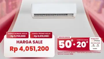 Transmart Full Day Sale Tawarkan AC 1 PK dengan Diskon Menggiurkan