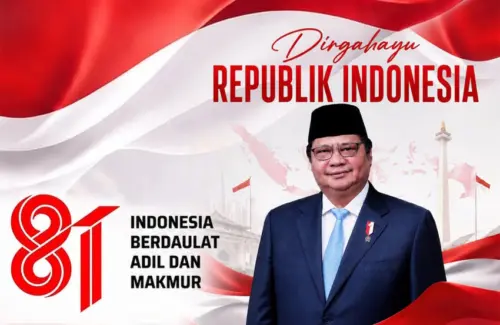 Airlangga Hartarto: Gotong Royong Kunci Daya Saing Indonesia di HUT ke-81