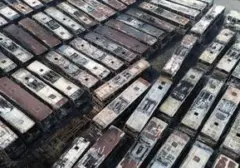 50 Bus PO Sinar Jaya Ludes Dilalap Api di Cikarang Barat
