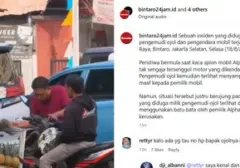Aksi Brutal Pengemudi Alphard: Hantam Motor dengan Batu Pasca Insiden Serempet