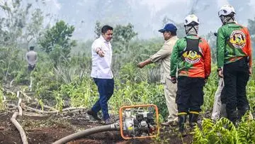 Prabowo Subianto Tinjau Langsung Lokasi Karhutla di Pontianak Bersama Petinggi Keamanan