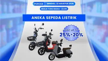 Transmart Gelar Diskon Besar-besaran Sepeda Listrik di Full Day Sale Agustus 2026