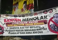 Spanduk Penolakan Kunjungan Jokowi di Tangerang, PSI Banten Ungkap Belum Ada Jadwal Pasti