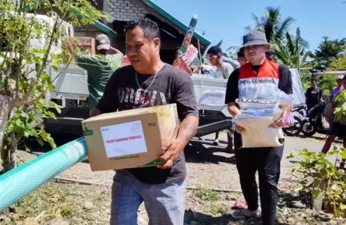 Pertamina NRE Kirim Bantuan Kemanusiaan untuk Korban Bencana di Manggarai