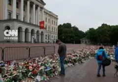 Rangkaian Bunga Membanjiri Istana Kerajaan Norwegia, Tanda Duka Warga atas Wafatnya Raja Harald V
