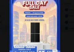 Transmart Gelar Festival Diskon Kulkas Side by Side 480L 30 Agustus 2026