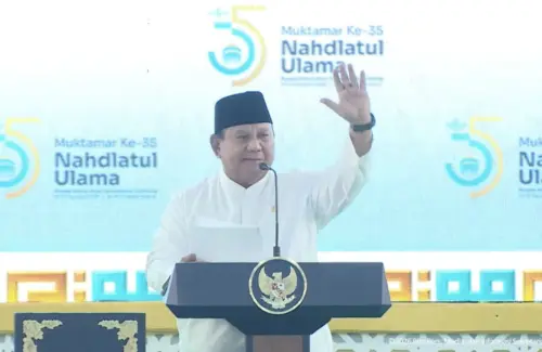 Prabowo Subianto Hadiri Penutupan Muktamar ke-35 NU di Jombang