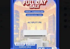 Promo AC 1 PK Hemat di Transmart Full Day Sale 6 September 2026