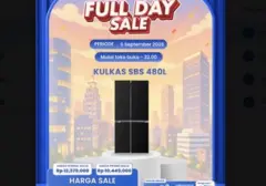 Transmart Gelar Full Day Sale, Kulkas Side by Side 480L Diskon Besar