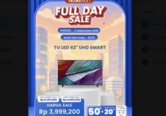 Transmart Gelar Diskon Besar-besaran TV LED 43 Inci UHD Smart