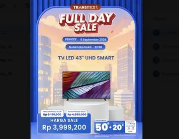 Transmart Gelar Diskon Besar-besaran TV LED 43 Inci UHD Smart