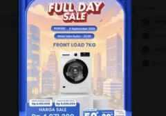 Transmart Gebrak Pasar dengan Diskon Besar Mesin Cuci Front Load Akhir Pekan Ini